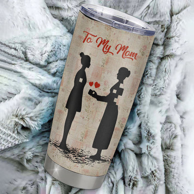 Personalized To My Mom From Daughter Stainless Steel Tumbler Cup  I Know It’s Not Easy For A Man To Raise A Child Mom Mothers Day Birthday Christmas Travel Mug | teecentury