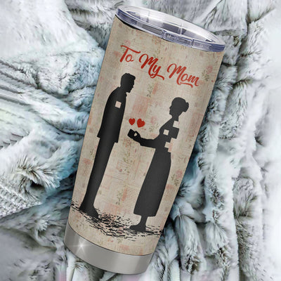 Personalized To My Mom From Son Stainless Steel Tumbler Cup I Know It’s Not Easy For A Man To Raise A Child Mom Mothers Day Birthday Christmas Travel Mug | teecentury