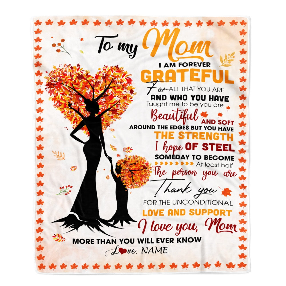Personalized To My Mom Mommy From Daughter Son Kids Heart Tree I Love You More Than Will Ever Know Mother's Day Birthday Christmas Customized Fleece Blanket Blanket | Teecentury.com