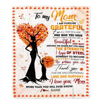Personalized To My Mom Mommy From Daughter Son Kids Heart Tree I Love You More Than Will Ever Know Mother's Day Birthday Christmas Customized Fleece Blanket Blanket | Teecentury.com