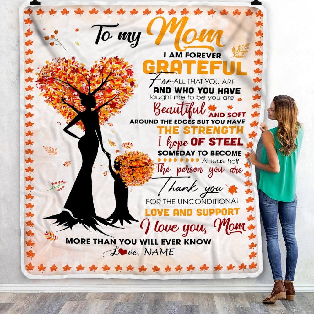 Personalized To My Mom Mommy From Daughter Son Kids Heart Tree I Love You More Than Will Ever Know Mother's Day Birthday Christmas Customized Fleece Blanket Blanket | Teecentury.com