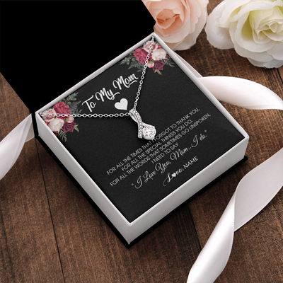 Alluring Beauty Necklace | Personalized To My Mom Necklace From Daughter Son I Need To Say I Love You Mom Jewelry Birthday Mothers Day Christmas Customized Message Card | teecentury