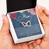 Interlocking Hearts Necklace | Personalized To My Mom Necklace From Daughter Thank You For Being My Rock Mom Birthday Mothers Day Christmas Pendant Jewelry Customized Gift Box Message Card | teecentury