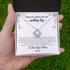 Love Knot Necklace | Personalized To My Mom On My Wedding Day Necklace From Daughter Bride I Love You Mom Mother Jewelry Customized Gift Box Message Card | teecentury
