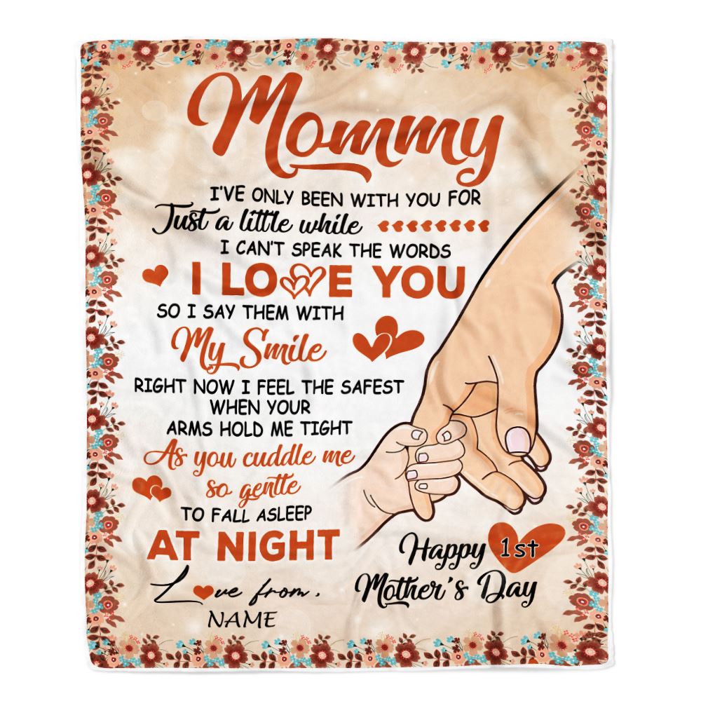 Personalized To My Mommy Blanket First Time Mom Baby Hands You Are Doing A Great Job Happy 1st Mothers Day Custom Baby Name Customized Fleece Blanket | teecentury