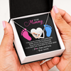 Interlocking Hearts Necklace | Personalized To My Mommy Necklace Heart Feet Baby Shower Gift First Time for Pregnant Mom Happy 1st Mothers Day Customized Message Card and Gift Box | teecentury