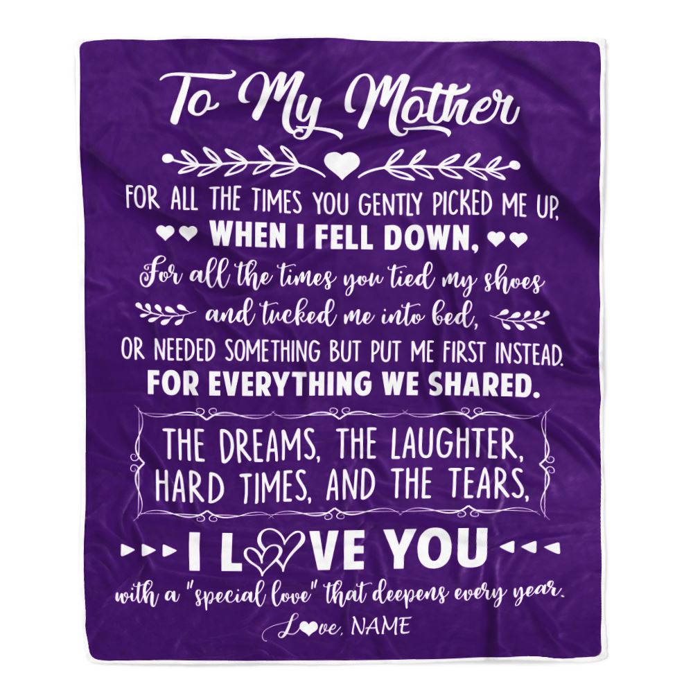 Personalized To My Mother Blanket From Daughter Son I Love You With A Special Love Mom Birthday Mothers Day Christmas Customized Fleece Throw Blanket | teecentury