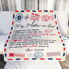 Personalized To My Mother In Law Blanket Air Mail Letter I Love You Mother In Law Birthday Mothers Daythanksgiving Christmas Fleece Throw Blanket | teecentury