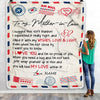 Personalized To My Mother In Law Blanket Air Mail Letter I Love You Mother In Law Birthday Mothers Daythanksgiving Christmas Fleece Throw Blanket | teecentury