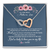 Interlocking Hearts Necklace | Personalized To My Mother In Law Necklace From Daughter In Law Thank You Mother Of The Groom Jewelry Birthday Mothers Day Christmas Customized Message Card | teecentury