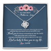Love Knot Necklace | Personalized To My Mother In Law Necklace From Daughter In Law Thank You Mother Of The Groom Jewelry Birthday Mothers Day Christmas Customized Message Card | teecentury