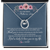 Lucky In Love Necklace | Personalized To My Mother In Law Necklace From Daughter In Law Thank You Mother Of The Groom Jewelry Birthday Mothers Day Christmas Customized Message Card | teecentury