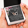 Interlocking Hearts Necklace | Personalized To My Mother In Law Necklace From Daughter In Law You Are My Bonus Mom Jewelry Birthday Mothers Day Christmas Customized Gift Box Message Card | teecentury