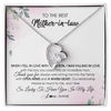 Forever Love Necklace | Personalized To My Mother In Law Necklace from Daughter In Law I Feel So Lucky Groom's Mother of My Husband Pendant Jewelry Customized Gift Box Message Card | teecentury