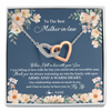Interlocking Hearts Necklace | Personalized To My Mother In Law Necklace from Daugter In Law Feel In Love Son Mother Of My Husband Jewelry Birthday Wedding Pendant Customized Message Card | teecentury