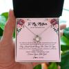 Love Knot Necklace | Personalized To My Mother Necklace from Daughter On Wedding Day for Mom Bride's Mother Customized Gift Box Message Card | teecentury