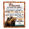 Personalized To My Nana Blanket From Granddaughter Grandson Bear I Love You Nana Birthday Mothers Day Christmas Customized Fleece Throw Blanket | teecentury