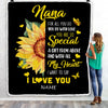 Personalized To My Nana Blanket From Grandkids Granddaughter I Want To Say I Love You Sunfower Nana Birthday Mothers Day Christmas Customized Fleece Blanket | teecentury