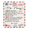 Personalized To My Nanny Blanket From Kids Air Mail Letter I Love You Nanny Birthday Mothers Day Christmas Customized Fleece Throw Blanket | teecentury