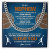Cuban Link Chain Necklace | Personalized To My Nephew Necklace From Aunt Uncle Auntie Never Lose Basketball Nephew Birthday Graduation Christmas Customized Gift Box Message Card | teecentury