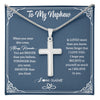 Stainless Cross Necklace | Personalized To My Nephew Necklace From Aunt Uncle When Your Wear This Always Remember Nephew Birthday Graduation Christmas Customized Gift Box Message Card | teecentury