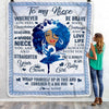 Personalized To My Niece Blanket From Aunt Auntie African Black Women You'll Always Be My Baby Girl Birthday Thanksgiving Christmas Customized Fleece Blanket Blanket | Teecentury.com