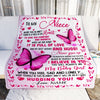 Personalized To My Niece Blanket From Aunt Auntie Uncle Inside This Blanket There Is A Piece Of My Heart Customized For Birthday Christmas Fleece Blanket Blanket | Teecentury.com