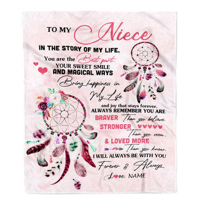 Personalized To My Niece Blanket From Aunt Auntie Uncle You Are The Best Part Niece Birthday Graduation Christmas Customized Bed Fleece Throw Blanket | teecentury