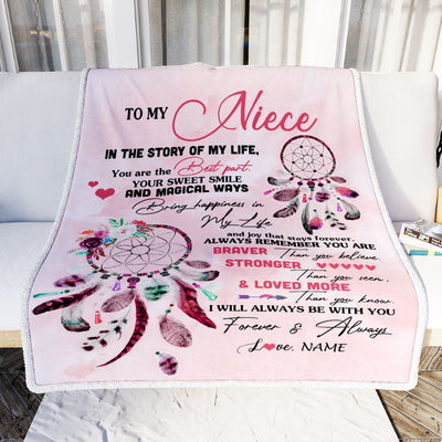 Personalized To My Niece Blanket From Aunt Auntie Uncle You Are The Best Part Niece Birthday Graduation Christmas Customized Bed Fleece Throw Blanket | teecentury