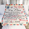 Personalized To My Niece Blanket From Aunt Uncle Auntie Mail Letter Niece Birthday Graduation Christmas Customized Fleece Blanket Blanket | Teecentury.com
