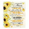 Personalized To My Niece Blanket From Aunt Uncle Auntie Sunflower I Love You Beautiful Niece Birthday Graduation Christmas Customized Bed Fleece Throw Blanket | teecentury