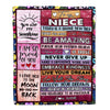 Personalized To My Niece Blanket From Aunt Uncle Never Give Up Live Your Dream Pink Wood Niece Birthday Graduation Christmas Customized Fleece Blanket Blanket | Teecentury.com