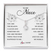 Alluring Beauty Necklace | Personalized To My Niece From Aunt Auntie You Are My Heart My And My Sould Niece Jewelry Birthday Graduation Christmas Customized Gift Box Message Card | teecentury
