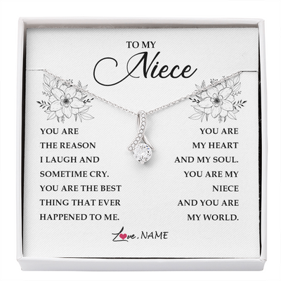 Alluring Beauty Necklace | Personalized To My Niece From Aunt Auntie You Are My Heart My And My Sould Niece Jewelry Birthday Graduation Christmas Customized Gift Box Message Card | teecentury