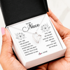 Forever Love Necklace | Personalized To My Niece From Aunt Auntie You Are My Heart My And My Sould Niece Jewelry Birthday Graduation Christmas Customized Gift Box Message Card | teecentury