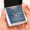 Interlocking Hearts Necklace | Personalized To My Niece Necklace From Aunt Auntie Believe In Yourself Niece Birthday Graduation Christmas Customized Message Card | teecentury