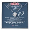 Love Knot Necklace | Personalized To My Niece Necklace From Aunt Auntie Believe In Yourself Niece Birthday Graduation Christmas Customized Message Card | teecentury