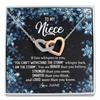 Interlocking Hearts Necklace | Personalized To My Niece Necklace From Aunt Auntie Uncle Auntie Whisper Back I Am The Storm Niece Pendant Jewelry Birthday Christmas Customized Message Card | teecentury