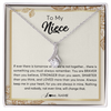 Alluring Beauty Necklace | Personalized To My Niece Necklace From Aunt Auntie Uncle Braver Stronger Smarter Loved Niece Jewelry Birthday Christmas Customized Gift Box Message Card | teecentury