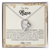 Forever Love Necklace | Personalized To My Niece Necklace From Aunt Auntie Uncle Braver Stronger Smarter Loved Niece Jewelry Birthday Christmas Customized Gift Box Message Card | teecentury