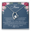 Forever Love Necklace | Personalized To My Niece Necklace From Aunt Auntie Uncle You Are My Greatest Gift Niece Birthday Christmas Customized Jewelry Gift Box Message Card | teecentury