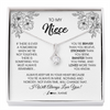 Alluring Beauty Necklace | Personalized To My Niece Necklace From Aunt Auntie Uncle You're Braver Stronger Smarter Niece Birthday Christmas Customized Jewelry Gift Box Message Card | teecentury