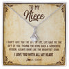 Alluring Beauty Necklace | Personalized To My Niece Necklace From Aunt Uncle Auntie I Love You With All My Heart Niece Birthday Christmas Jewelry Customized Gift Box Message Card | teecentury