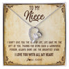 Forever Love Necklace | Personalized To My Niece Necklace From Aunt Uncle Auntie I Love You With All My Heart Niece Birthday Christmas Jewelry Customized Gift Box Message Card | teecentury