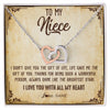 Interlocking Hearts Necklace | Personalized To My Niece Necklace From Aunt Uncle Auntie I Love You With All My Heart Niece Birthday Christmas Jewelry Customized Gift Box Message Card | teecentury