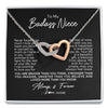 Interlocking Hearts Necklace | Personalized To My Niece Necklace From Aunt Uncle Never Forget How Much I Love You Niece Jewelry Birthday Christmas Graduation Customized Gift Box Message Card | teecentury
