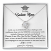 Love Knot Necklace | Personalized To My Niece Necklace From Aunt Uncle Straighten Your Crown Niece Pendant Jewelry Birthday Graduation Christmas Customized Gift Box Message Card | teecentury