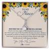 Alluring Beauty Necklace | Personalized To My Niece Necklace From Aunt Uncle Sunflower You Are My Sunshine Niece Jewelry Graduation Birthday Christmas Customized Gift Box Message Card | teecentury