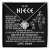 Love Knot Necklace | Personalized To My Niece Necklace Viking Never Feel You Are Alone Scandinavian Runes Viking Niece Birthday Christmas Pendant Customized Gift Box Message Card | teecentury