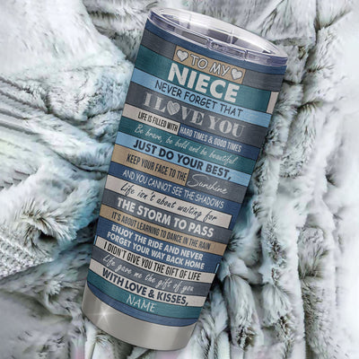 Personalized To My Niece Tumbler From Aunt Auntie Uncle Stainless Steel Cup Colortree Never Forget I Love You Niece Birthday Graduation Christmas Travel Mug | teecentury